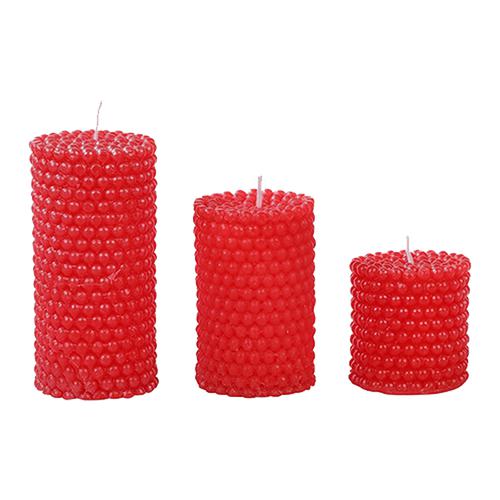 DP Decorative Scented Beaded Candles - Red